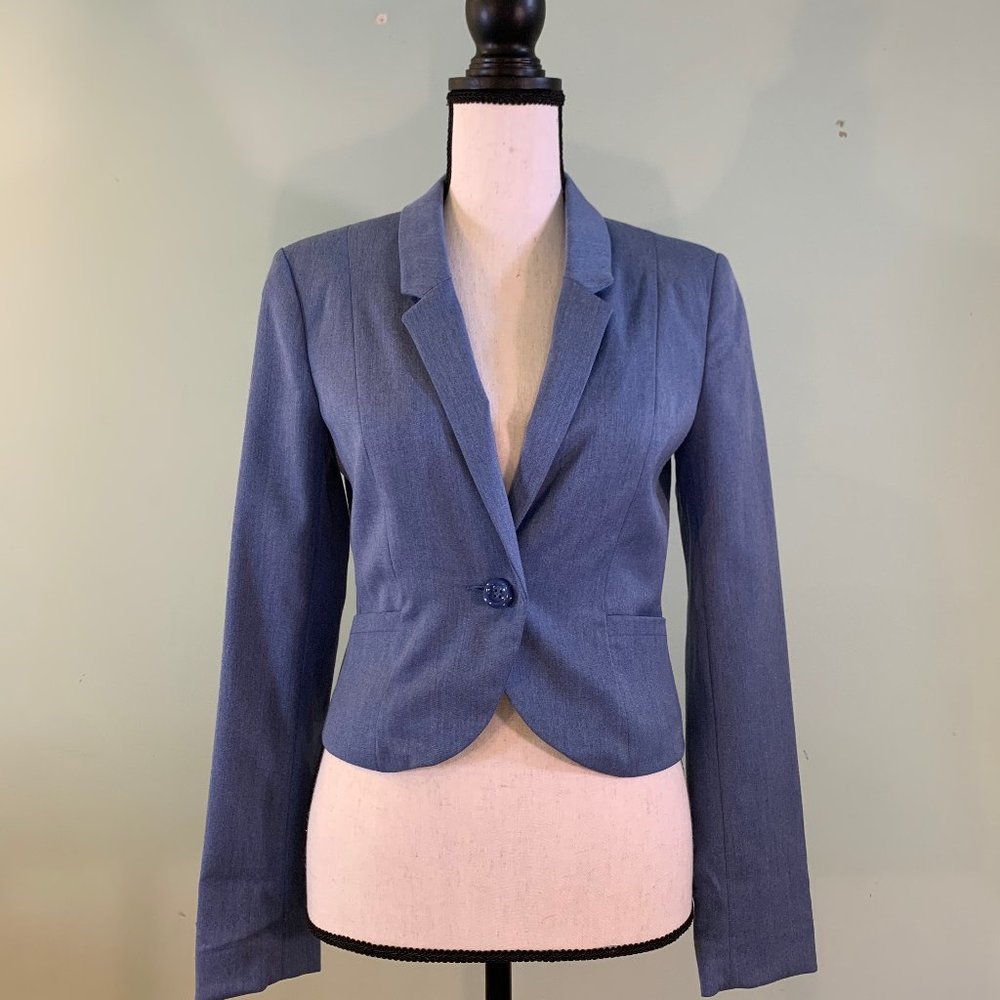 Blue Crop Blazer